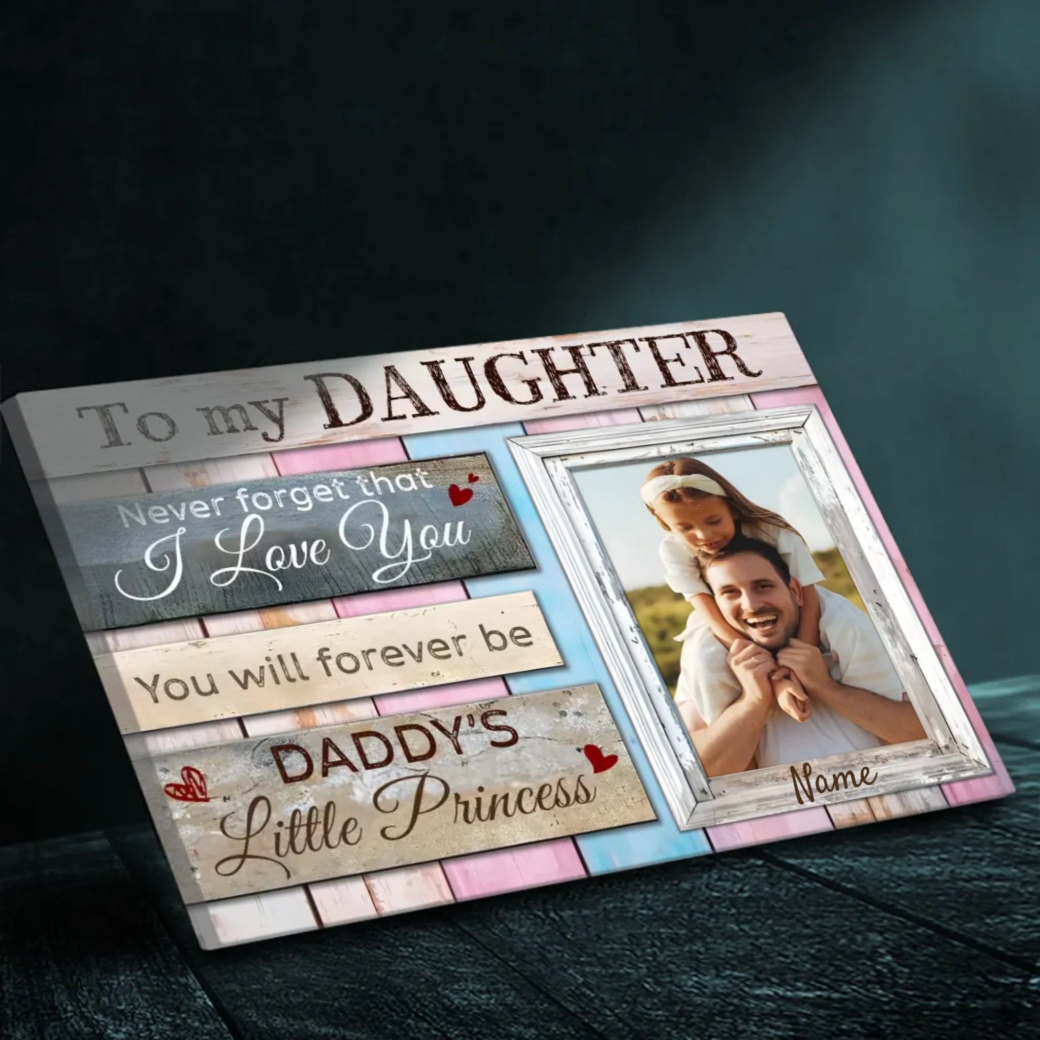 Customizable Canvas for Daughters: A Heartfelt Gift from Daddy by 89Prints
