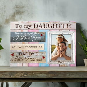 Customizable Canvas for Daughters: A Heartfelt Gift from Daddy by 89Prints