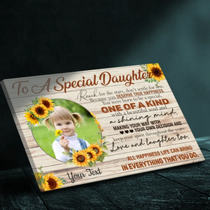 Custom Canvas for a Special Daughter: Inspiring Message from 89Prints