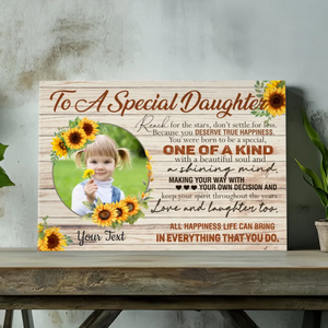 Custom Canvas for a Special Daughter: Inspiring Message from 89Prints