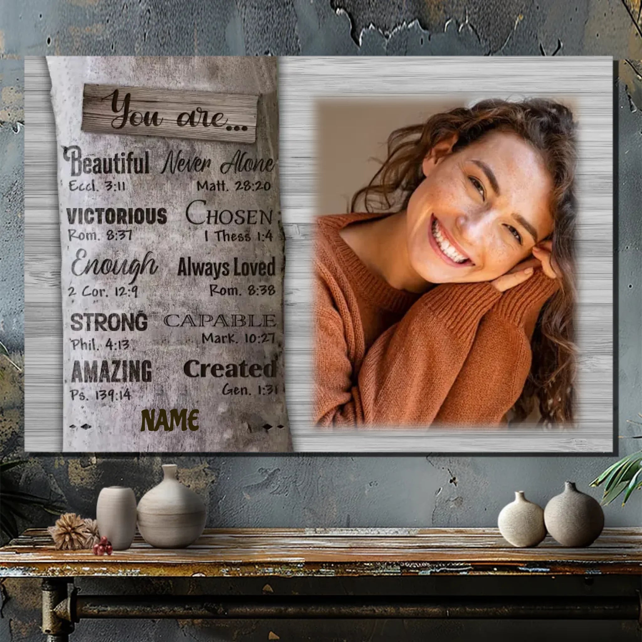 Custom Canvas for Daughters: Affirmations of Love and Strength by 89Prints