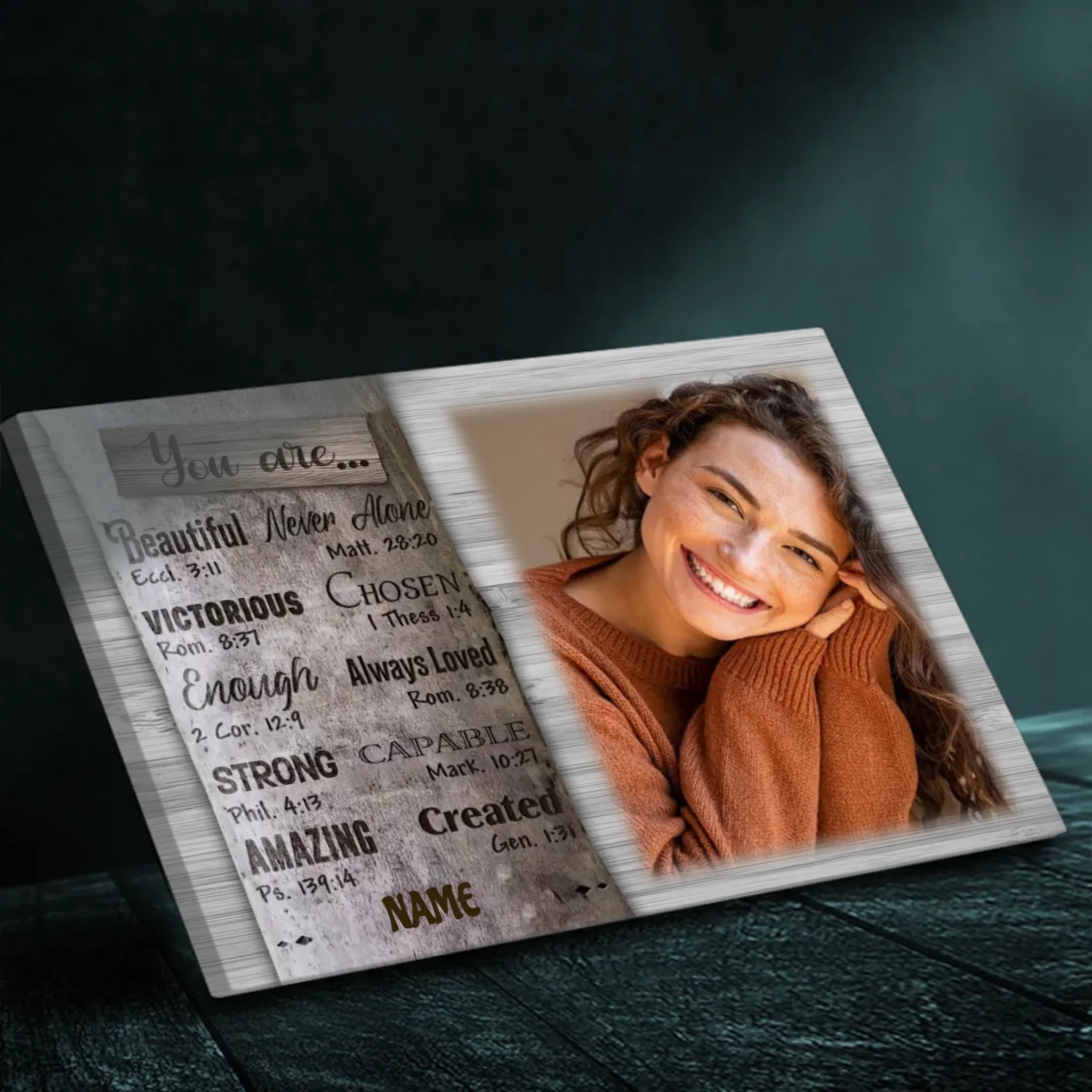 Custom Canvas for Daughters: Affirmations of Love and Strength by 89Prints