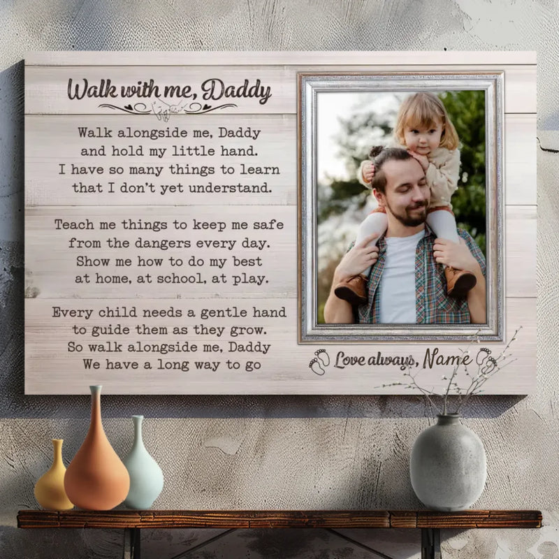 Personalized Father-Daughter Canvas: A Heartfelt Tribute to Daddy’s Love | 89Prints