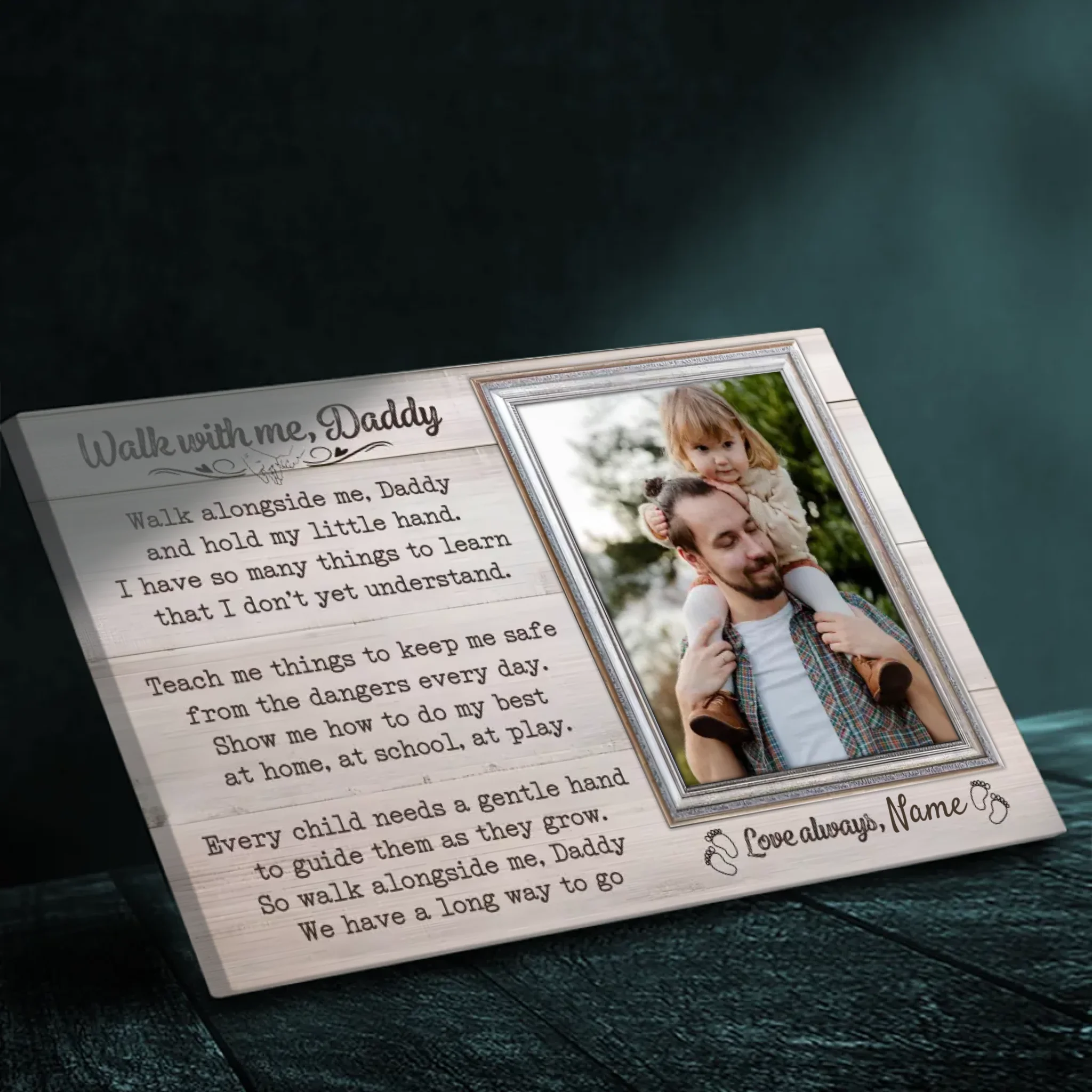 Personalized Father-Daughter Canvas: A Heartfelt Tribute to Daddy’s Love | 89Prints
