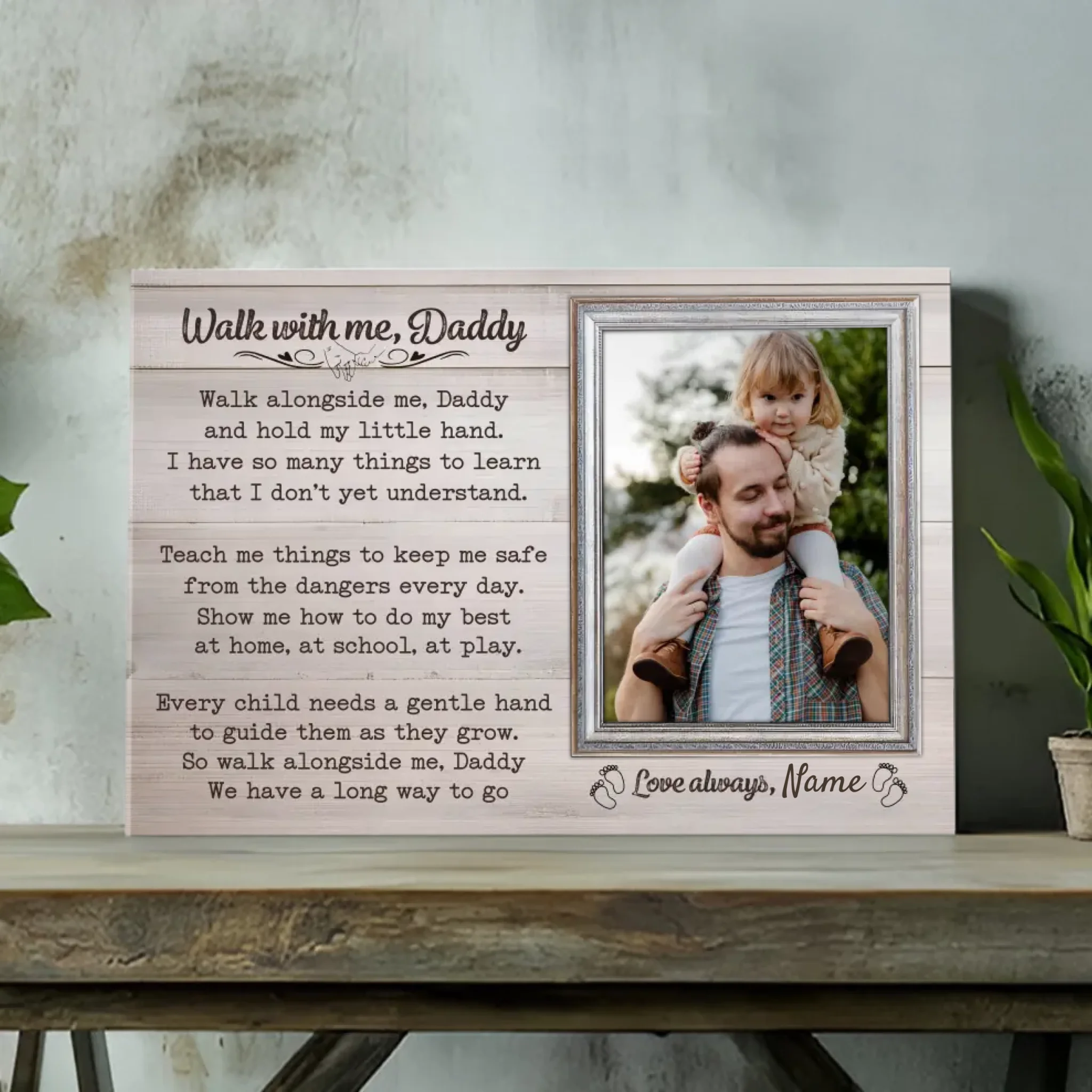 Personalized Father-Daughter Canvas: A Heartfelt Tribute to Daddy’s Love | 89Prints