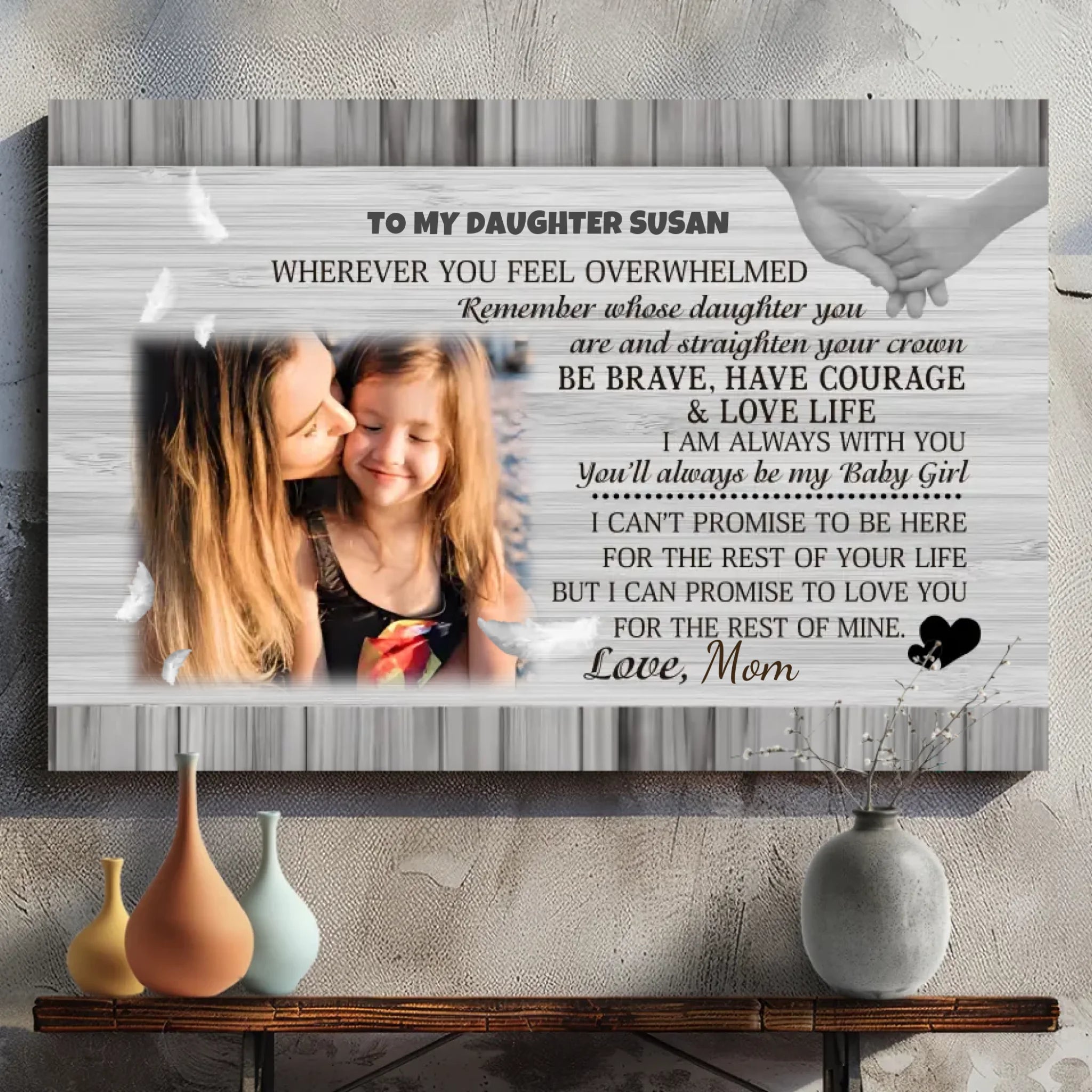 Personalized Canvas for Daughters: A Mother’s Timeless Love and Encouragement