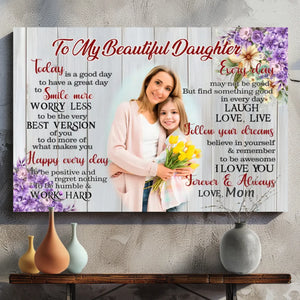 Customizable Canvas: Inspire Your Daughter with Love and Positivity | 89Prints