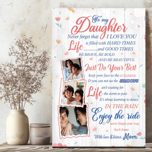 Custom Canvas for Daughters: Embrace Life with Love and Strength | 89Prints