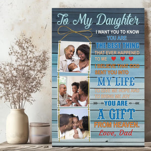 Customizable Canvas: A Father’s Heartfelt Message to His Daughter | 89Prints