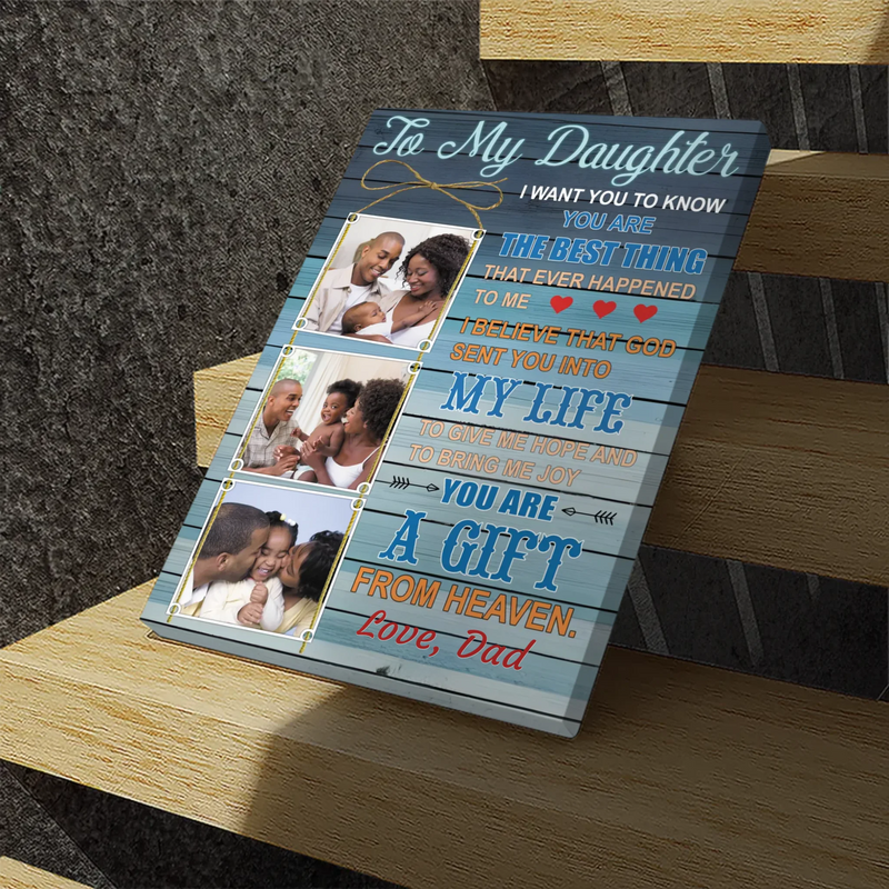 Customizable Canvas: A Father’s Heartfelt Message to His Daughter | 89Prints