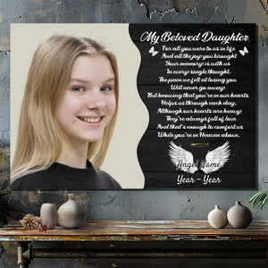 Forever in Our Hearts: Personalized Canvas for Your Beloved Daughter - 89Prints