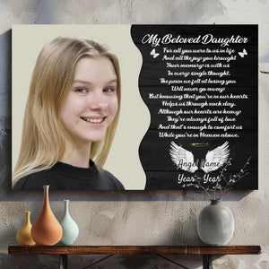 Forever in Our Hearts: Personalized Canvas for Your Beloved Daughter - 89Prints