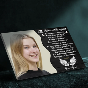 Forever in Our Hearts: Personalized Canvas for Your Beloved Daughter - 89Prints