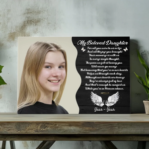 Forever in Our Hearts: Personalized Canvas for Your Beloved Daughter - 89Prints