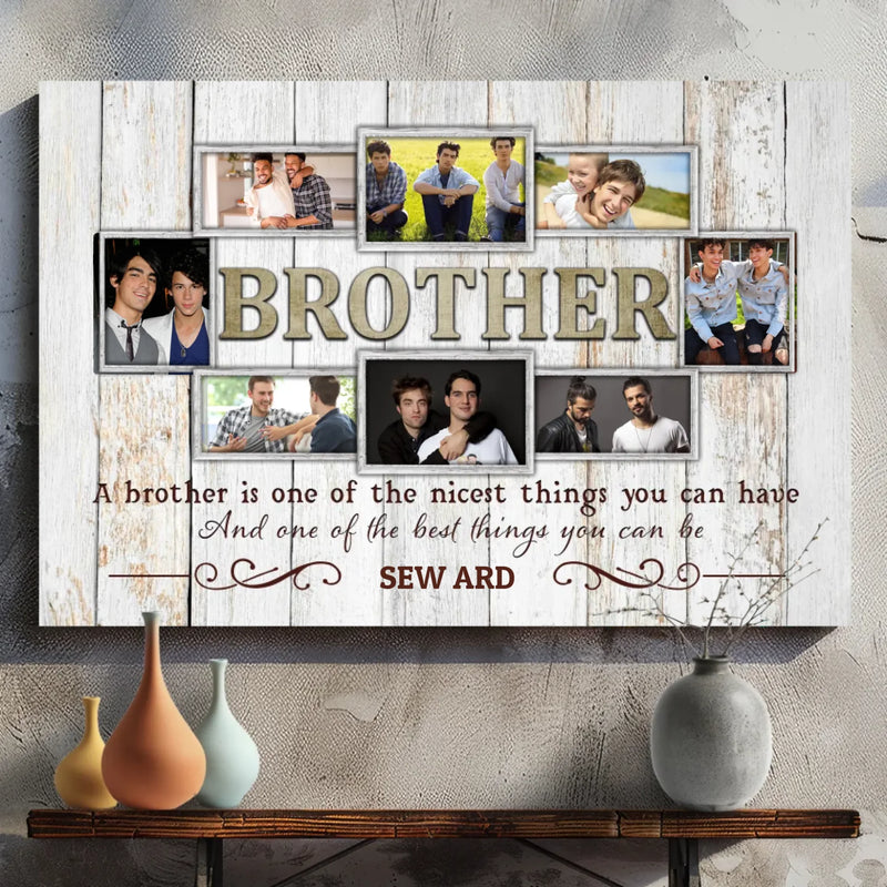 Customizable Brother-Sister Canvas - 