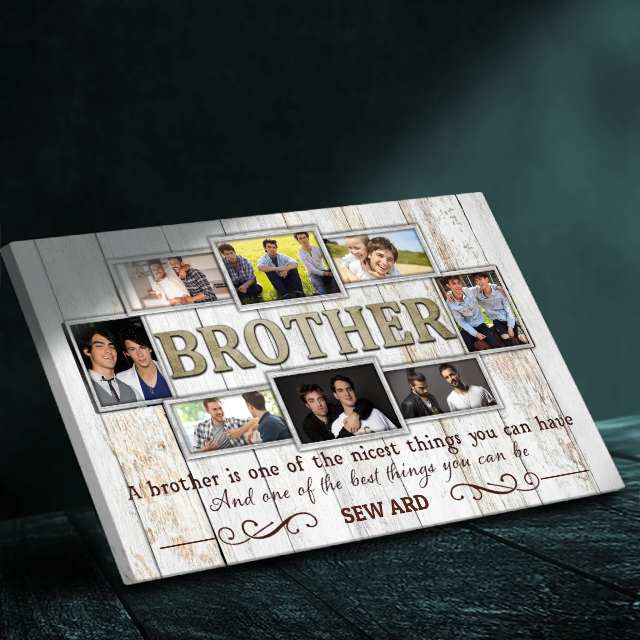 Customizable Brother-Sister Canvas - 