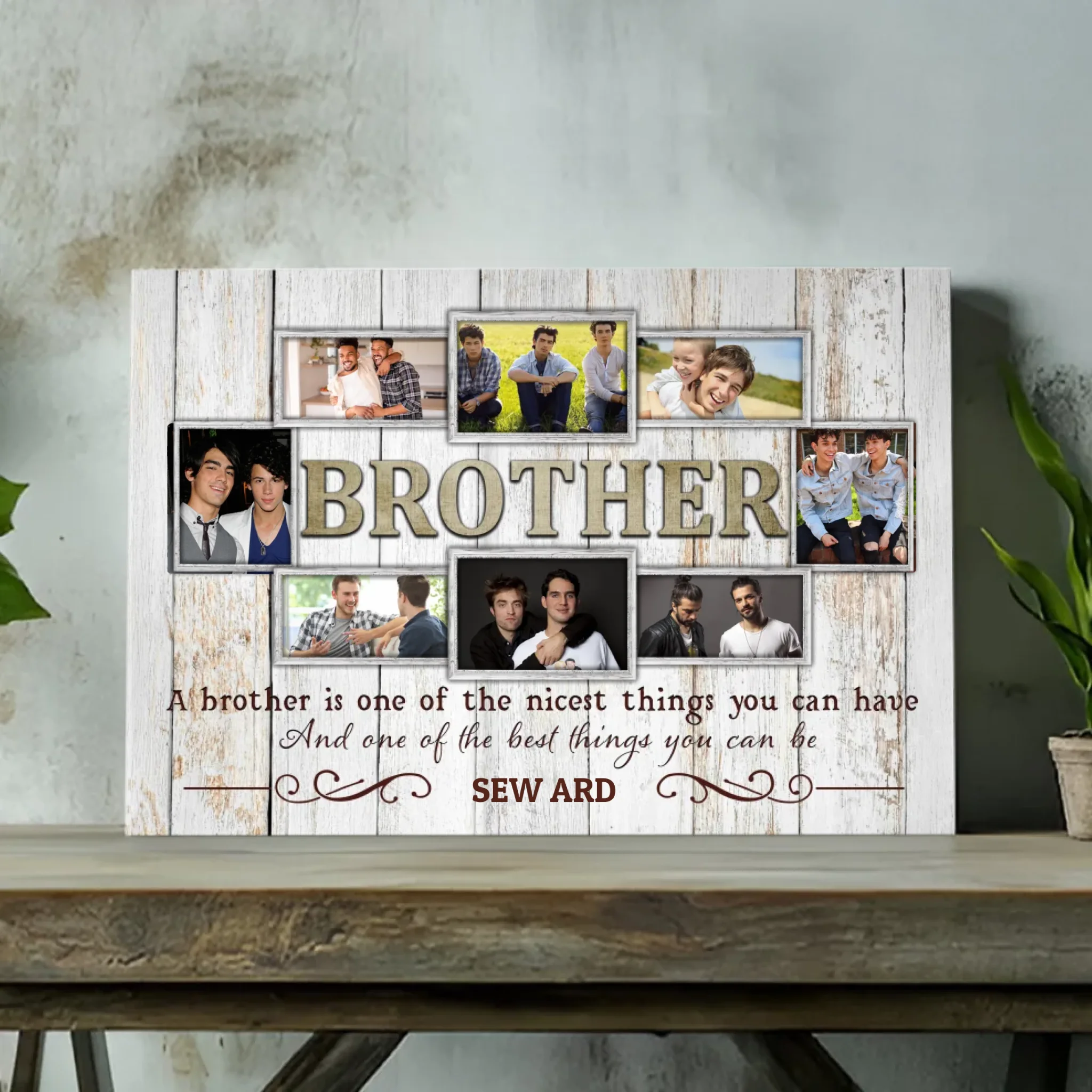 Customizable Brother-Sister Canvas - 