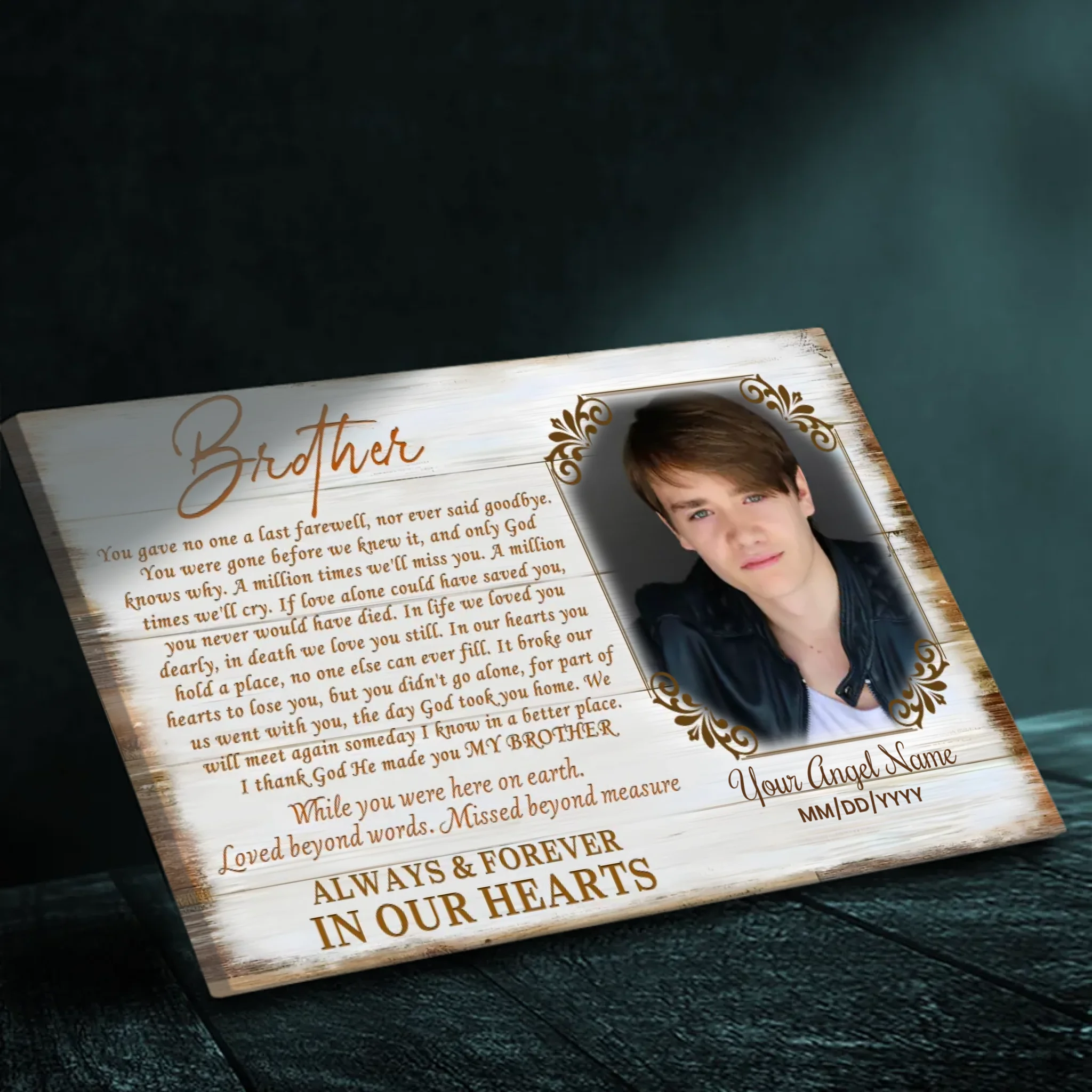 Celebrate Your Brother's Memory with Customizable Canvas from 89Prints