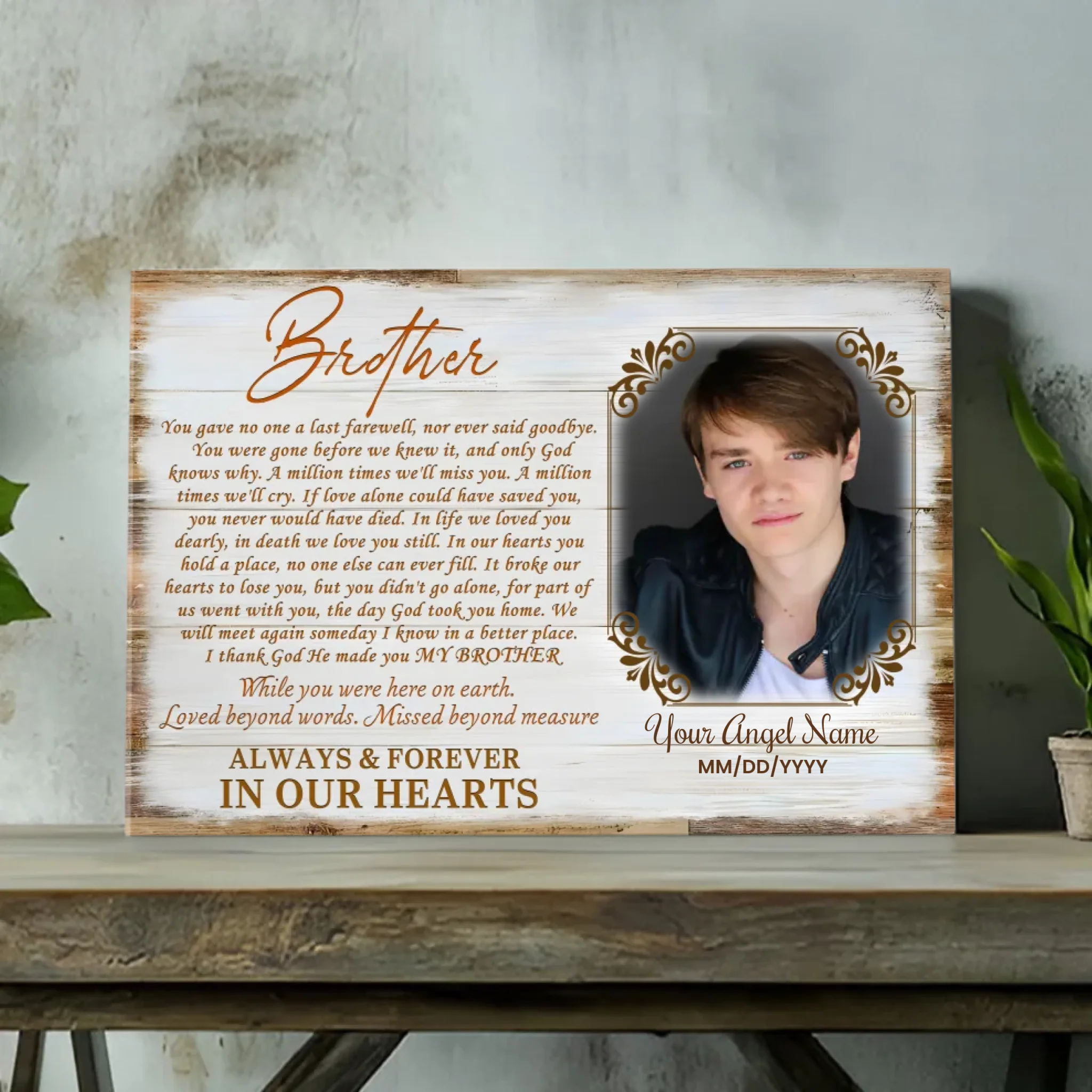 Celebrate Your Brother's Memory with Customizable Canvas from 89Prints