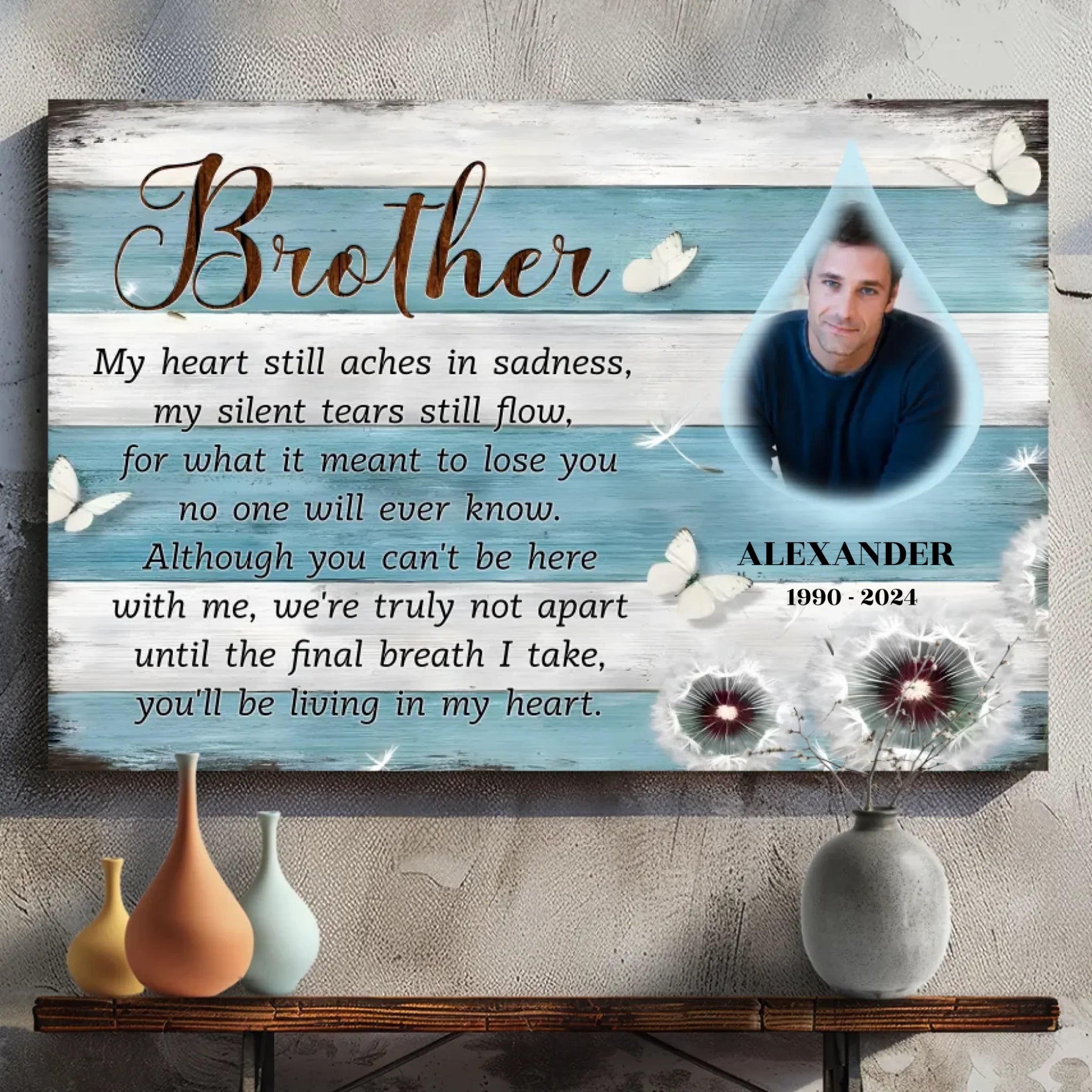 Remember Your Brother with a Customizable Canvas from 89Prints