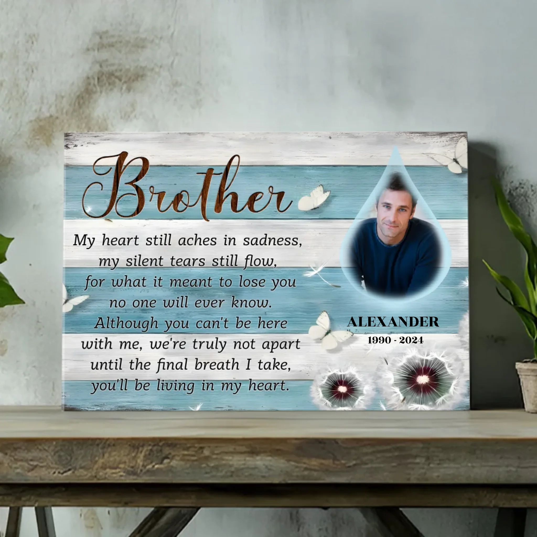 Remember Your Brother with a Customizable Canvas from 89Prints