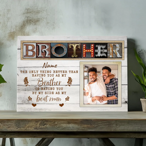 Customizable Brother Canvas: A Tribute to Your Best Man from 89Prints