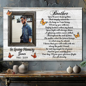 Personalized Brother-Sister Memorial Canvas - A Tribute to Lasting Love | 89Prints