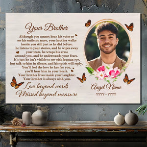 Customizable Brother-Sister Canvas - Eternal Love and Memories | 89Prints