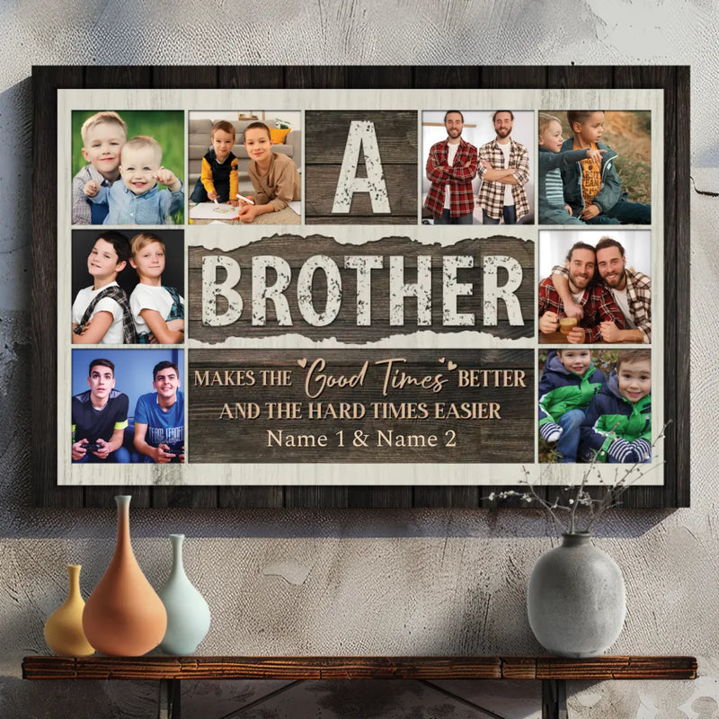 Customizable Brother Canvas - Celebrate Your Special Bond | 89Prints