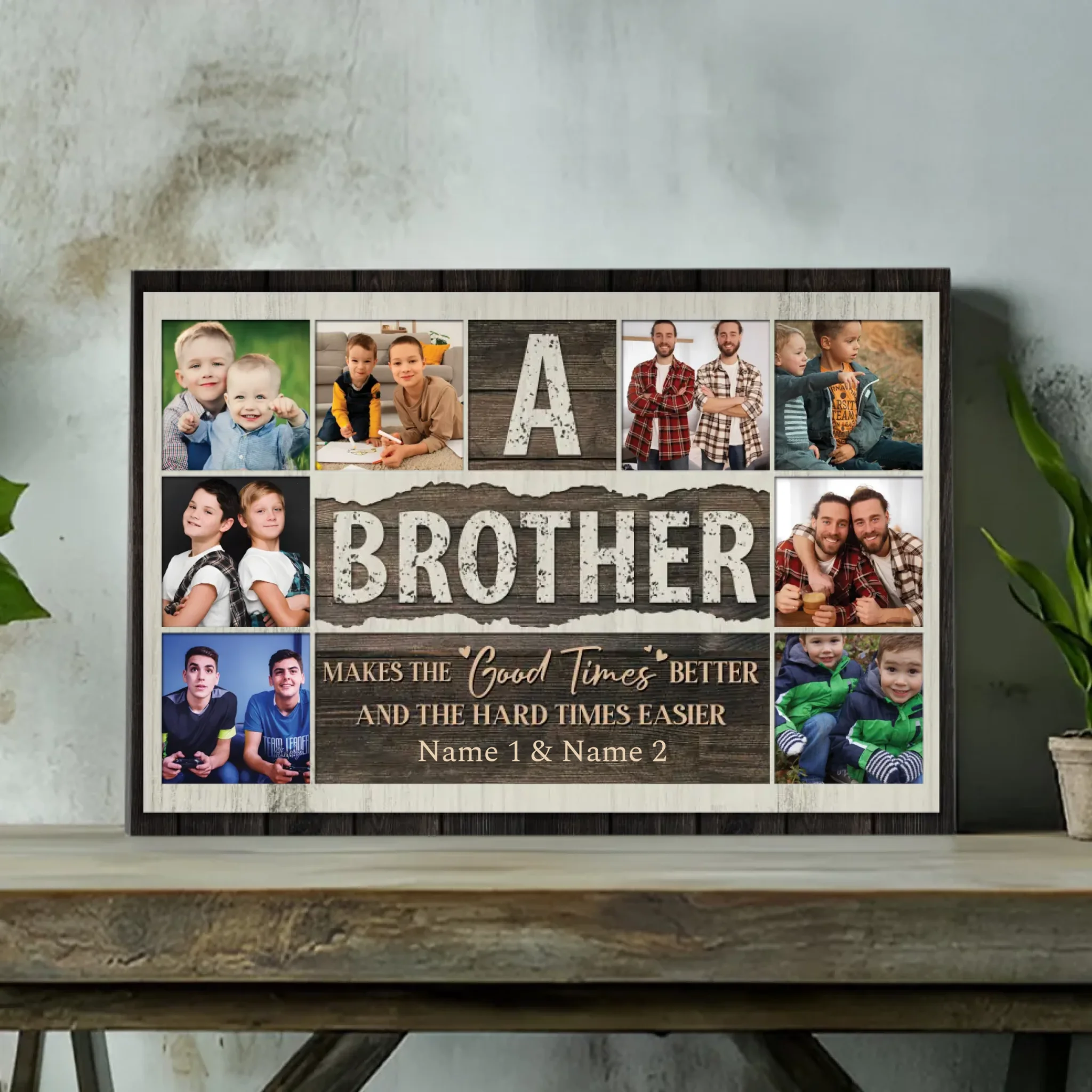 Customizable Brother Canvas - Celebrate Your Special Bond | 89Prints