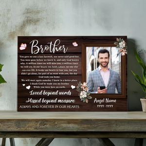 Heartfelt Brother Memorial Canvas - A Tribute to Lasting Love | 89Prints