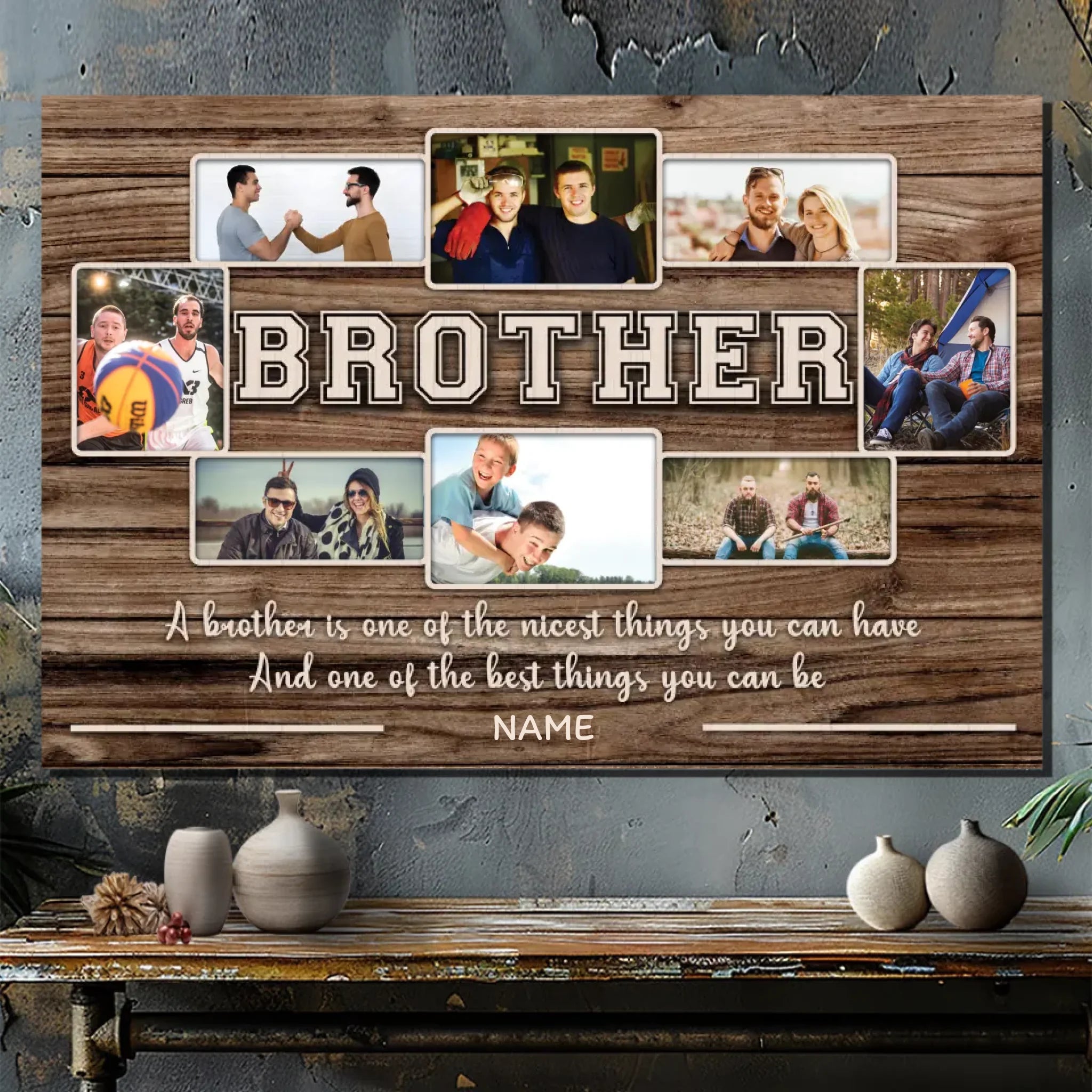 Customizable Brother-Sister Canvas - Celebrate Your Sibling Love | 89Prints