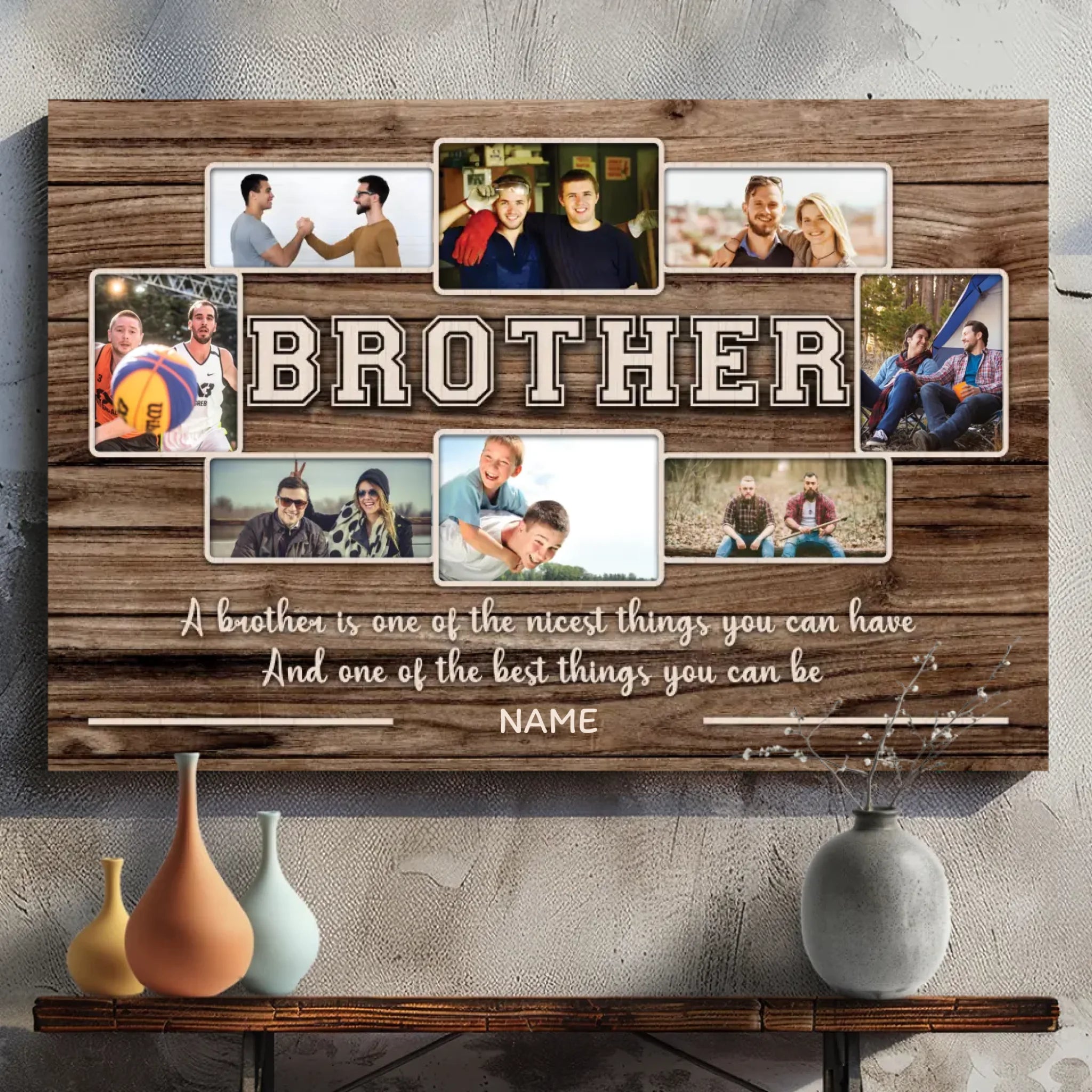 Customizable Brother-Sister Canvas - Celebrate Your Sibling Love | 89Prints
