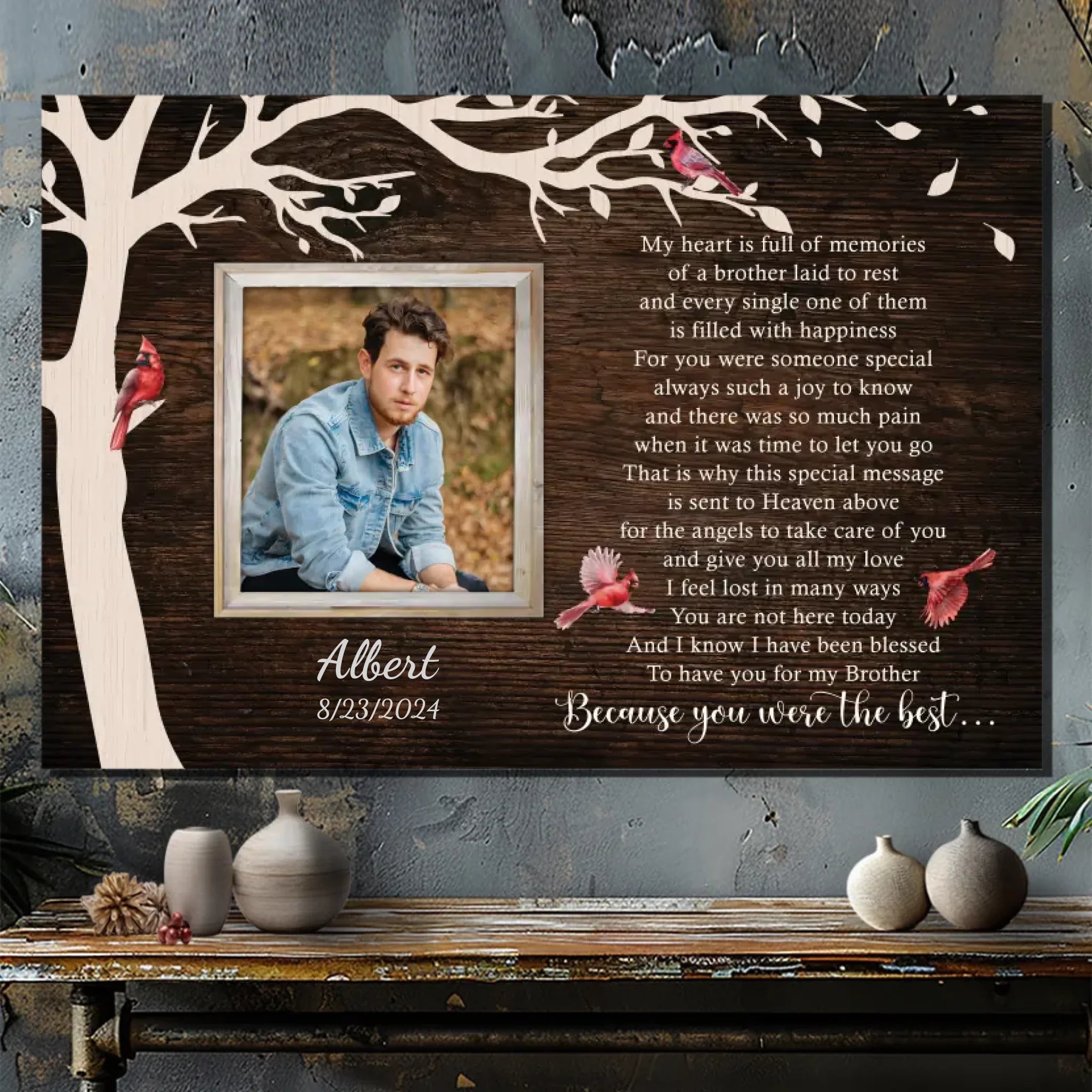 Honor Your Brother's Memory with a Personalized Tribute Canvas from 89Prints