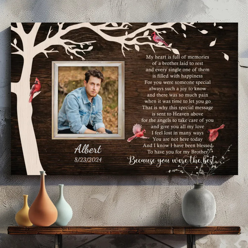 Honor Your Brother's Memory with a Personalized Tribute Canvas from 89Prints