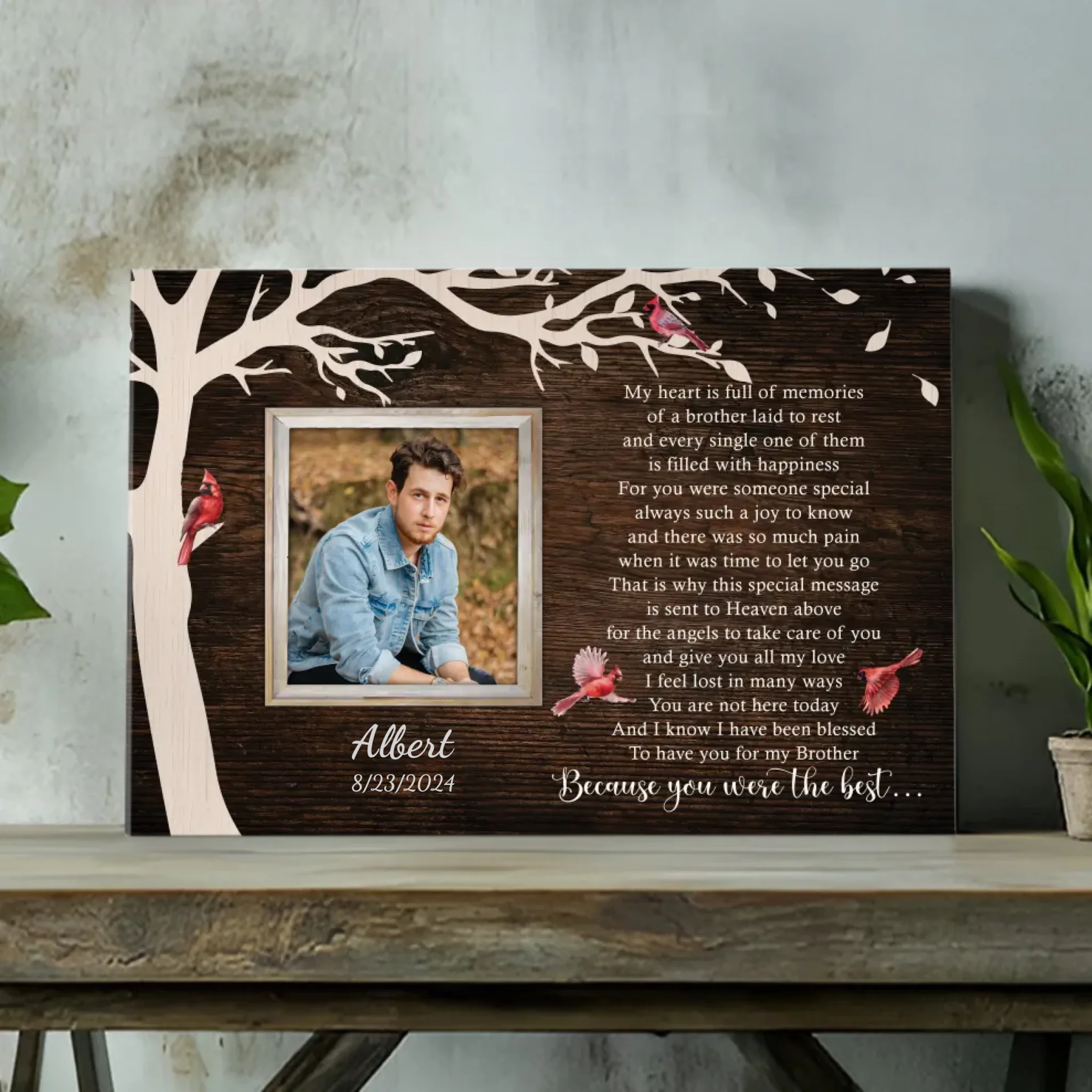 Honor Your Brother's Memory with a Personalized Tribute Canvas from 89Prints