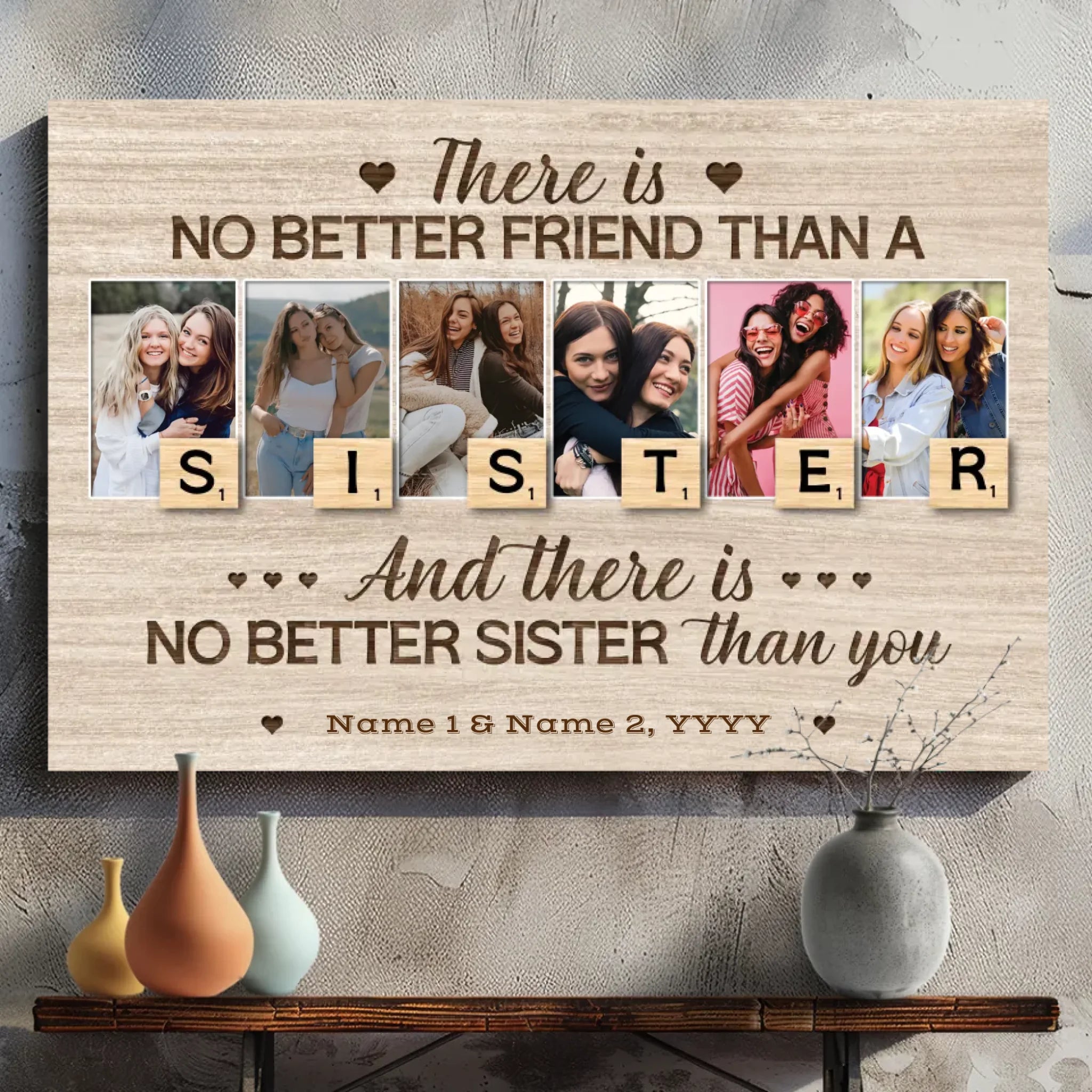 Celebrate the Bond Between Sisters with a Personalized Canvas from 89Prints