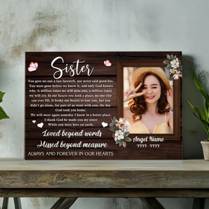 Memorial Canvas for a Beloved Sister – Personalized Tribute by 89Prints