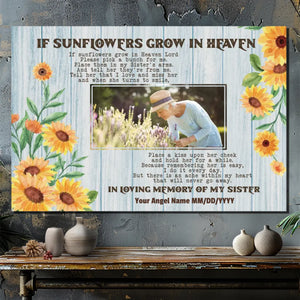 In Loving Memory Sister Canvas – Customizable Memorial by 89Prints