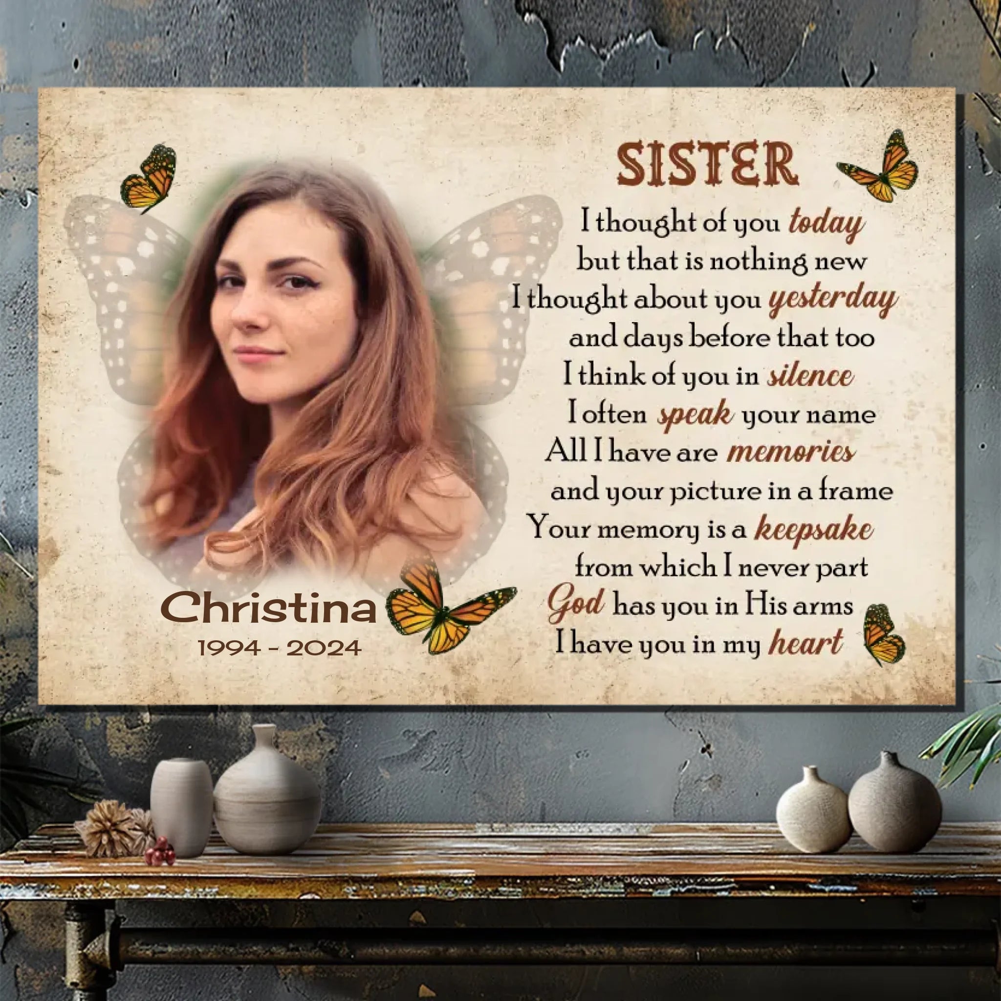 Customizable Canvas for Sister – Heartfelt Tribute to My Beloved Sister – 89Prints