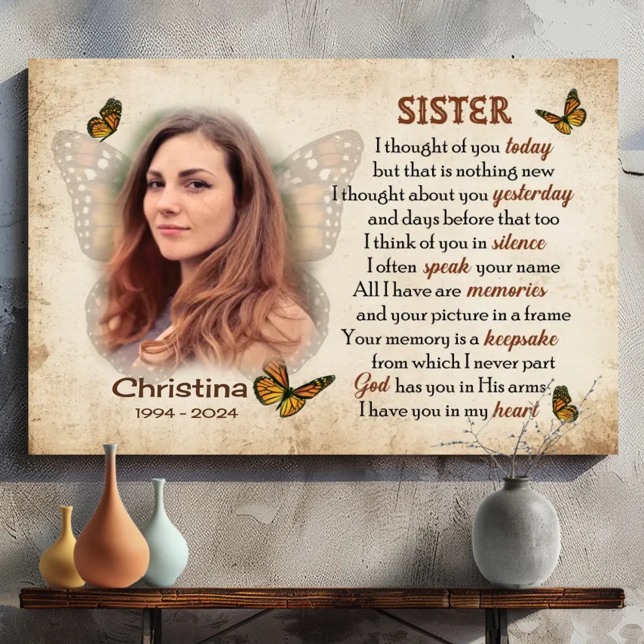 Customizable Canvas for Sister – Heartfelt Tribute to My Beloved Sister – 89Prints