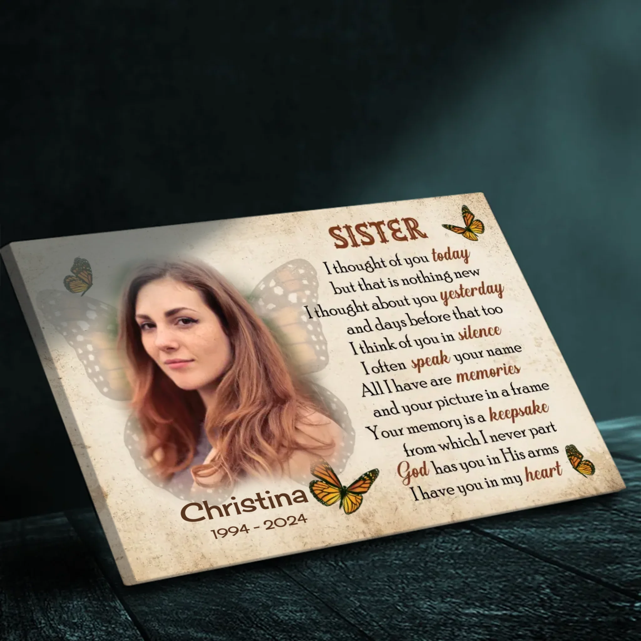 Customizable Canvas for Sister – Heartfelt Tribute to My Beloved Sister – 89Prints