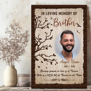 In Loving Memory of Brother/Sister – Customizable Canvas Tribute – 89Prints