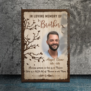 In Loving Memory of Brother/Sister – Customizable Canvas Tribute – 89Prints