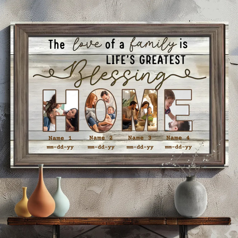 Personalized Family Photo Canvas - Celebrate the Love of Home | 89Prints