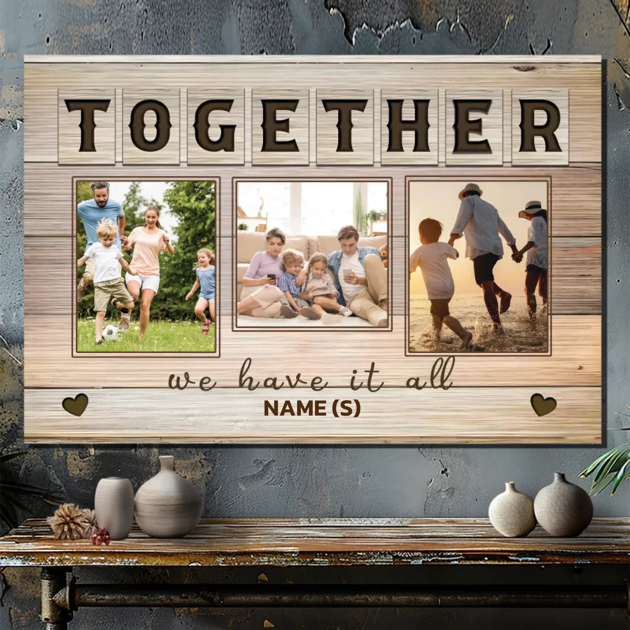 Personalized Together Family Photo Canvas - Cherish Every Moment