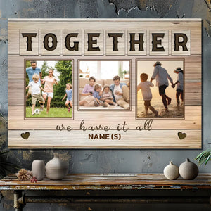 Personalized Together Family Photo Canvas - Cherish Every Moment