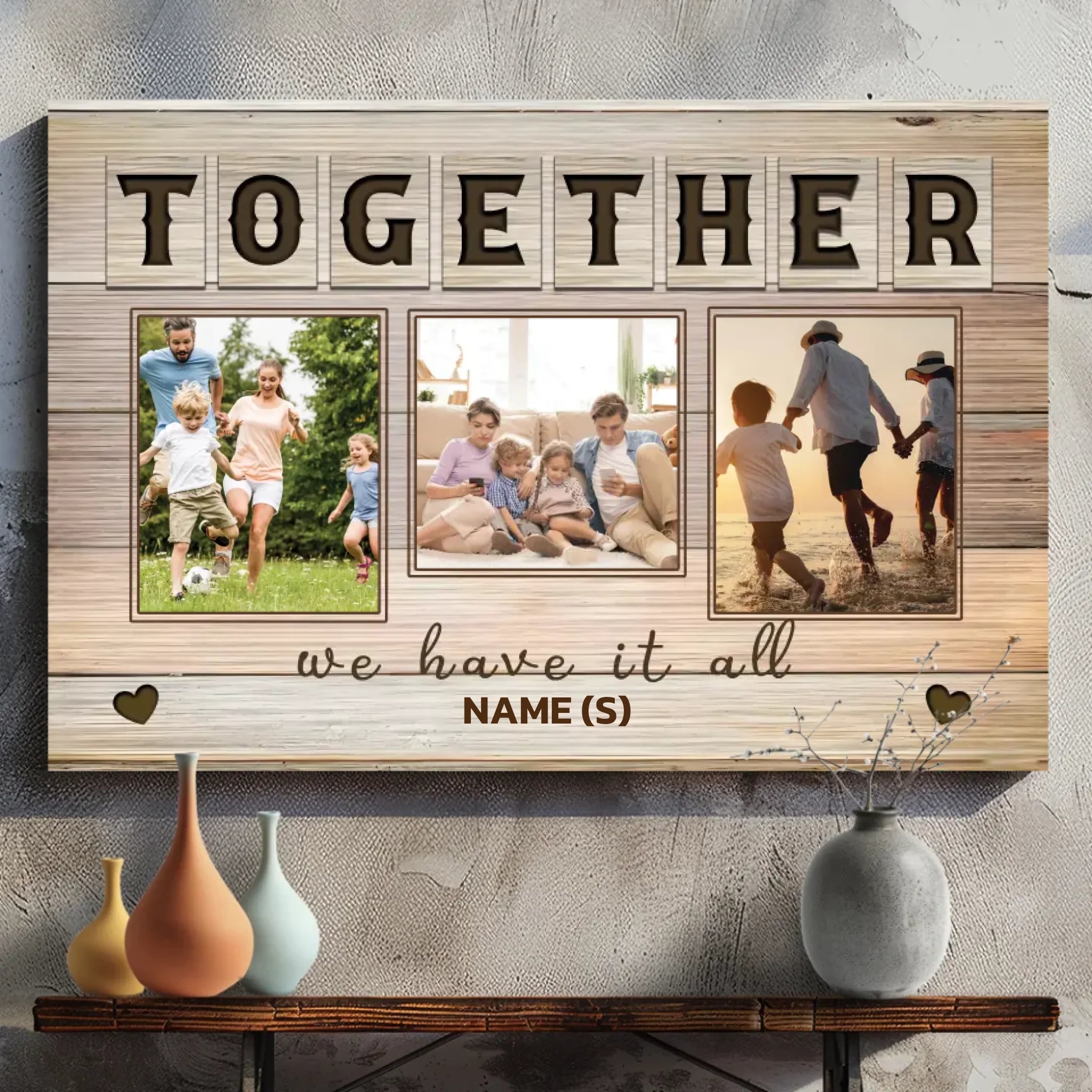 Personalized Together Family Photo Canvas - Cherish Every Moment