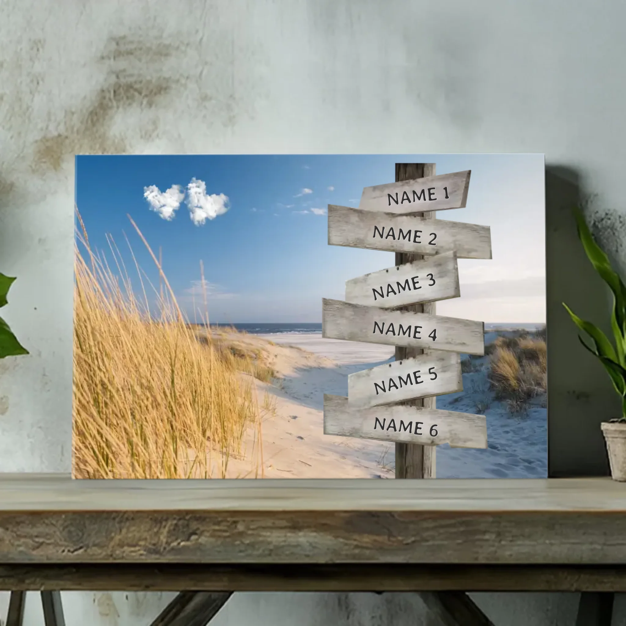 Custom Beach-Themed Family Canvas – Cherish Your Memories | 89Prints