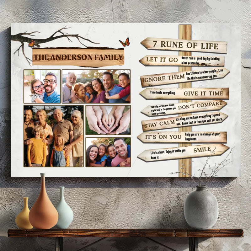 Personalize Your Family Wisdom Canvas - Inspiring Life Rules by 89Prints